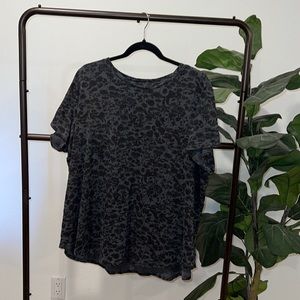 Plus Size Round Hem Printed TShirt